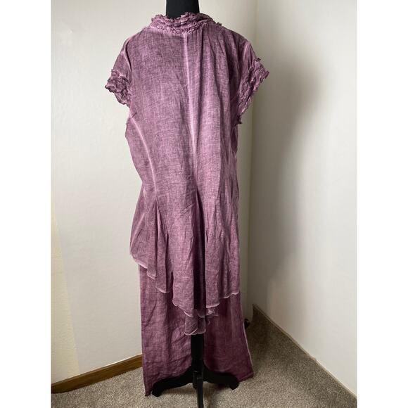 Degrade Women's 100% Linen Coastal Gauze Sheer Whimsical Lagenlook Fairy Set M/L - Picture 2 of 16